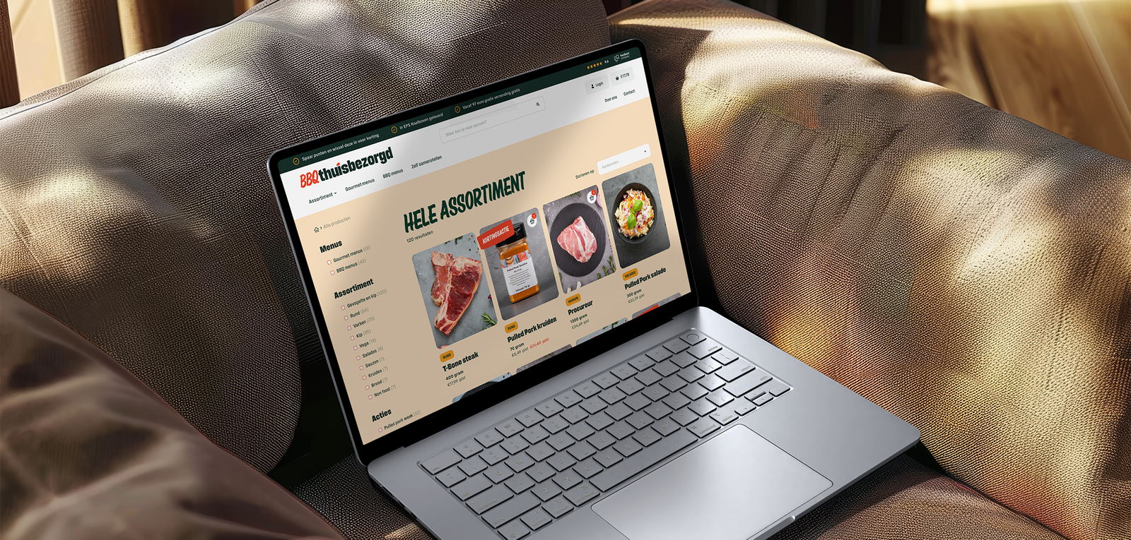 Website met vuur en karakter