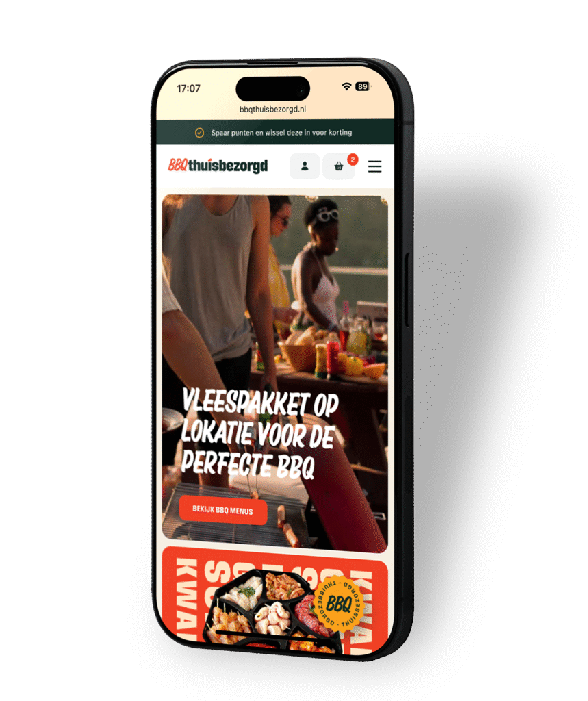Van productkeuze tot winkelmand: elke stap is visueel helder en mobiel geoptimaliseerd. Guts and Groove maakte bestellen net zo lekker als de BBQ zelf.