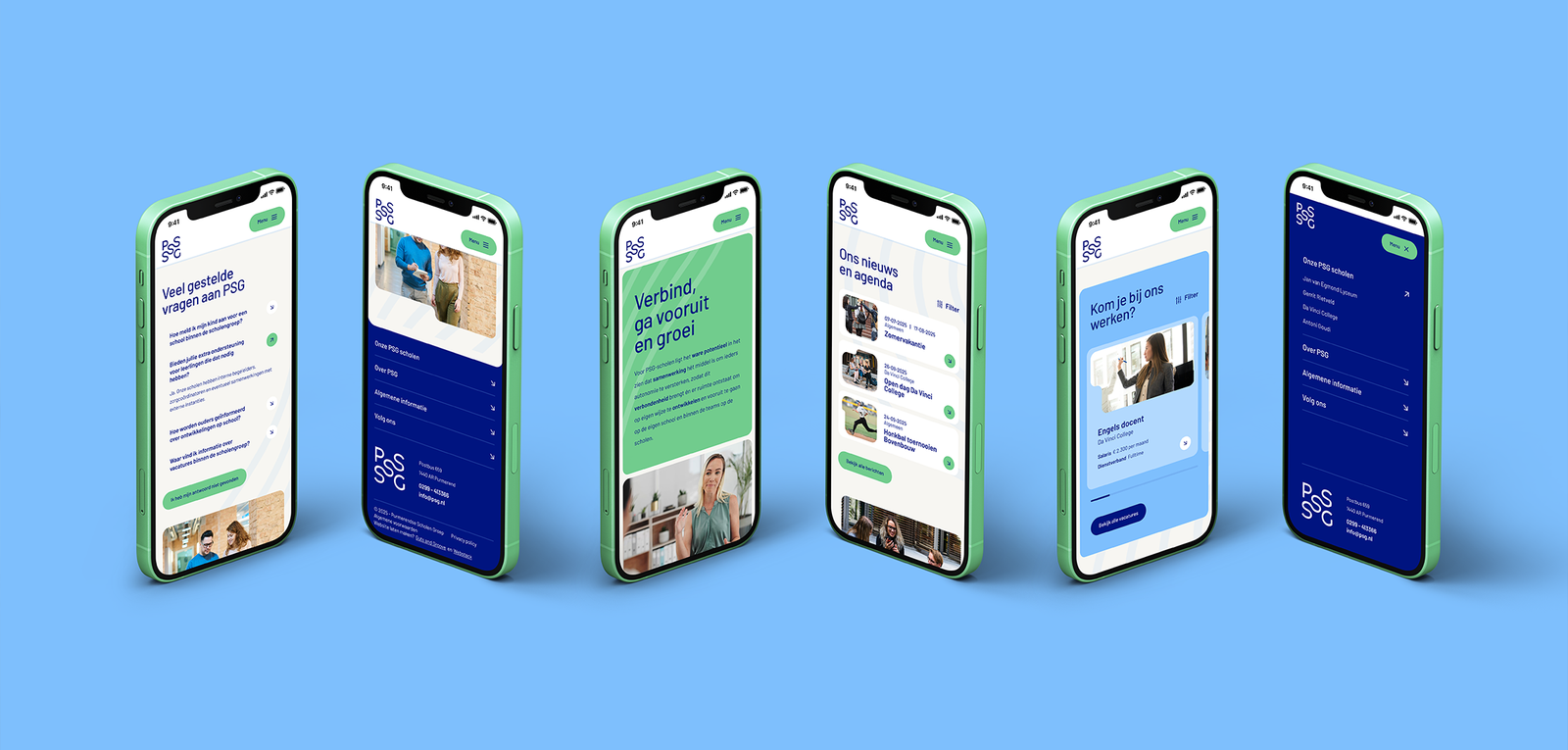 Frisse en moderne website voor Purmerendse ScholenGroep.