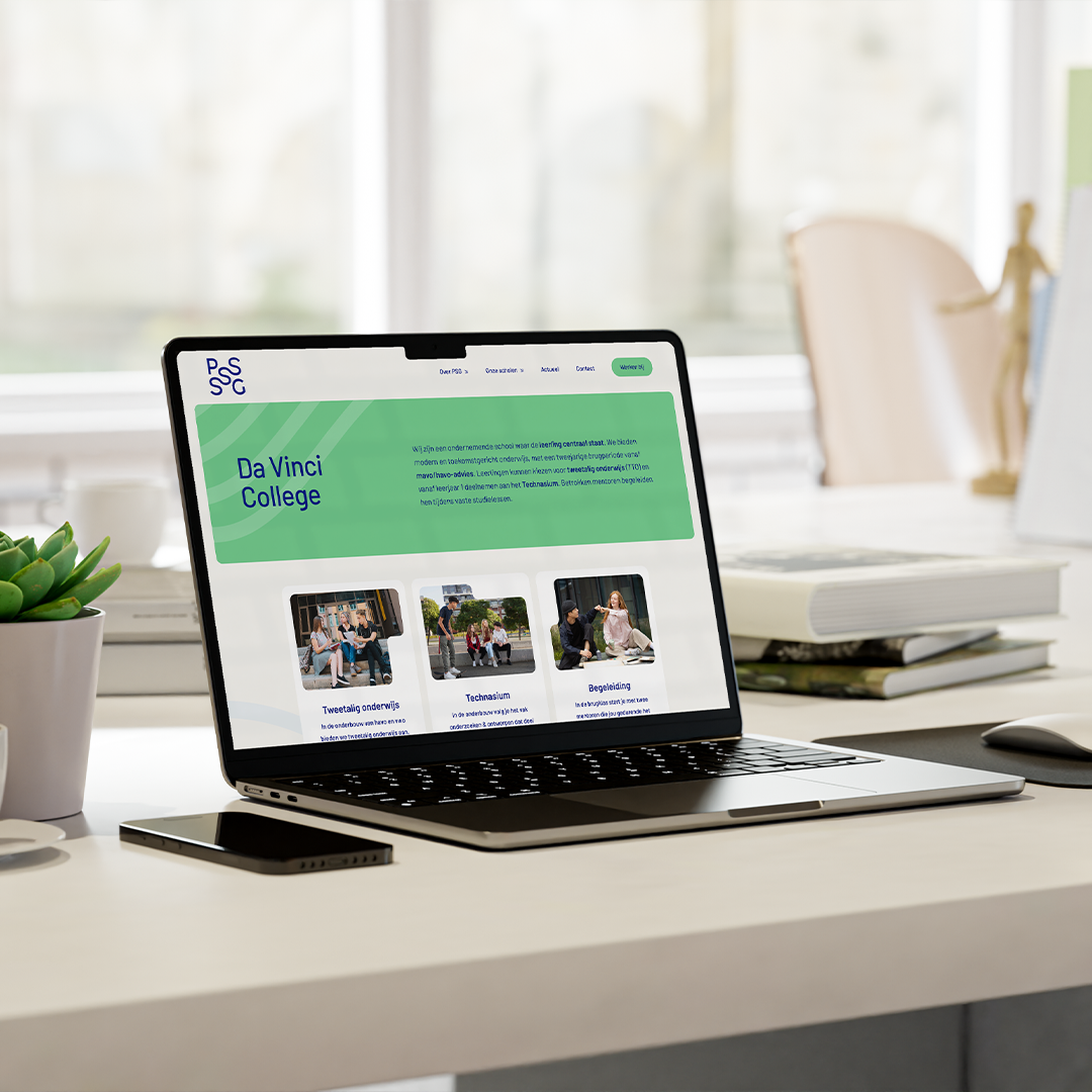 Toegankelijke website voor leerlingen, ouders en medewerkers.