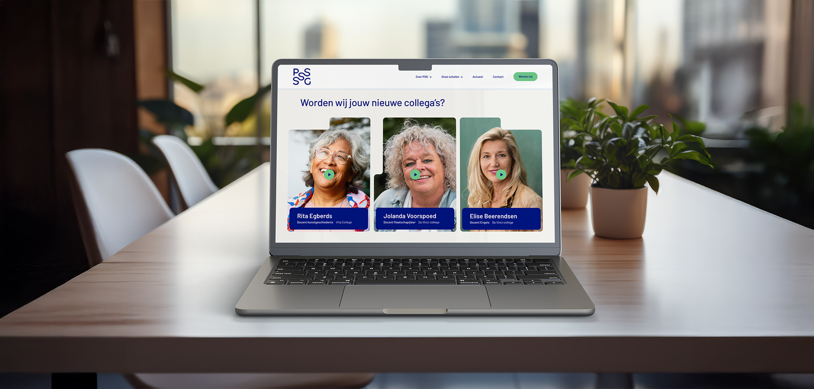 Rustige lay-out met zachte kleuren en ruime witruimtes.